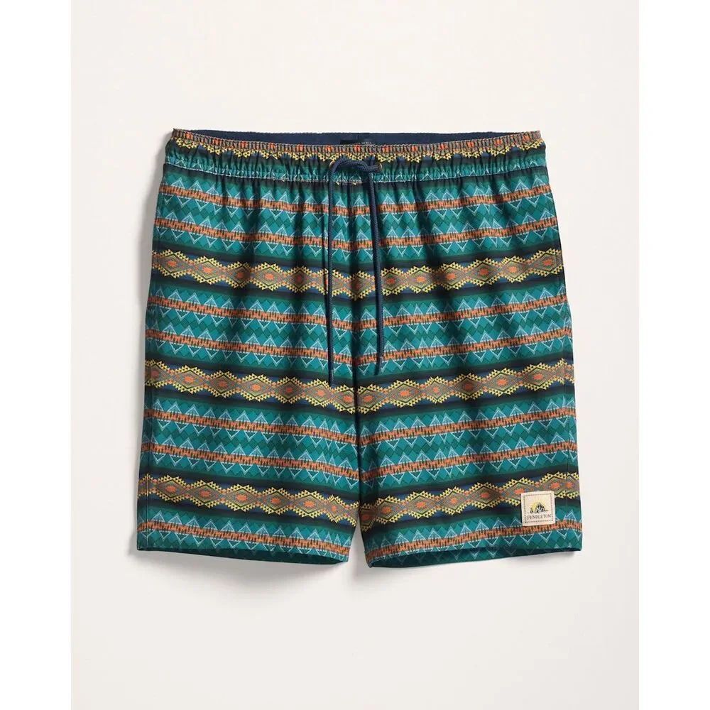 Pendleton Wildland Heros Shoreside Pack-N-Go Lined Swim Trunks Large